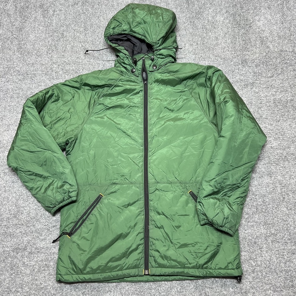 GoLite Jacket Womens Small Green Hooded Insulated Full Zip Hiking Outdoor